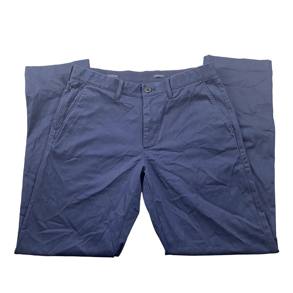 J.Crew Pants Men W31 L30 Blue Flex Straight Leg Chino TrueTemp NWT BZ231